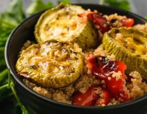 Baked Zucchini and Bell Pepper