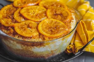 ORANGE SYRUP COUSCOUS CHEESECAKE