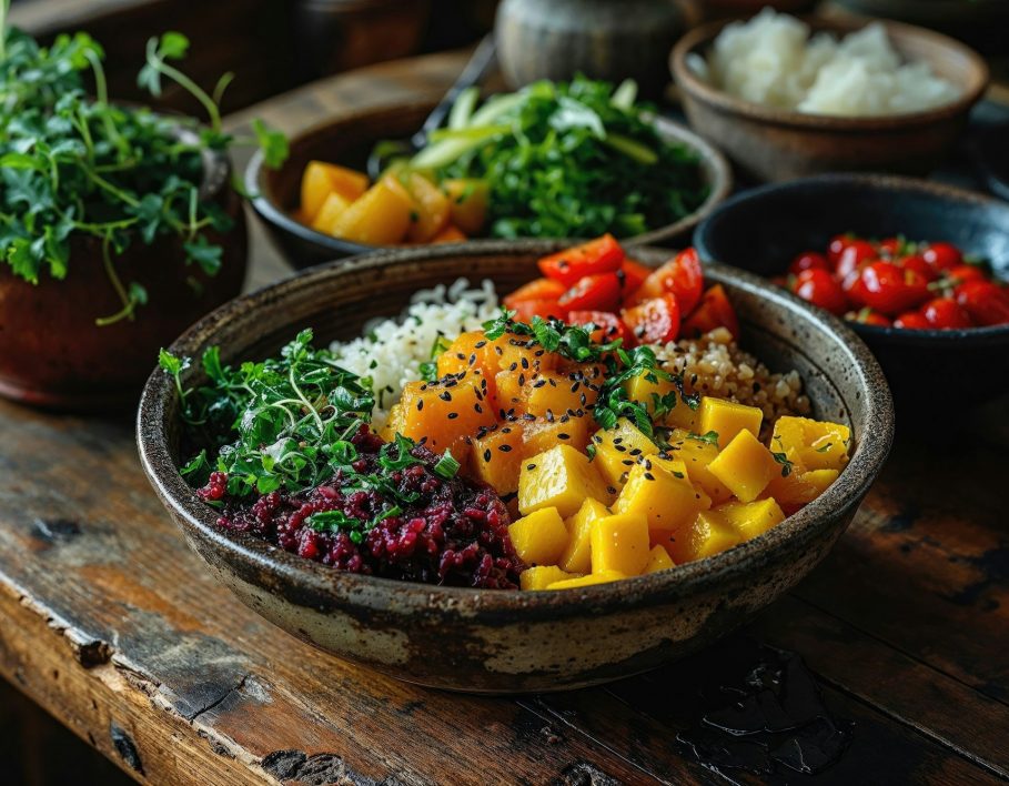 Buddha bowl, healthy and balanced food