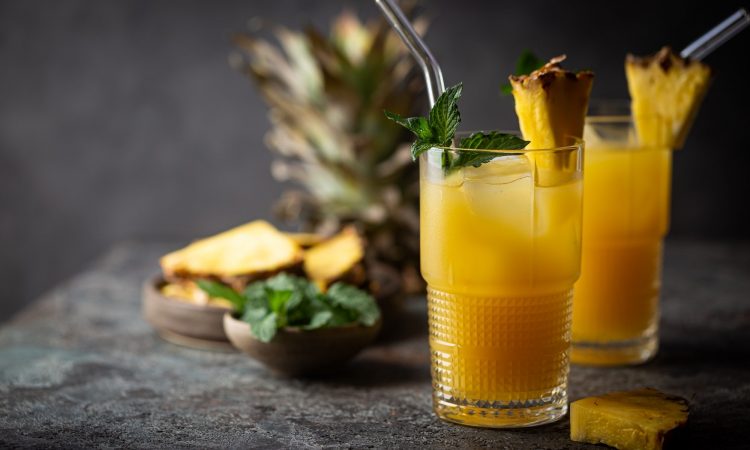 Fresh pineapple cocktail